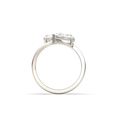 Pear Two - Stone Moissanite Engagement Ring - Moissanite Engagement Rings