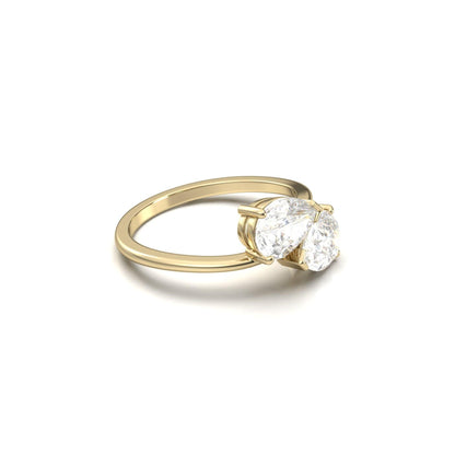 Pear Two - Stone Moissanite Engagement Ring - Moissanite Engagement Rings