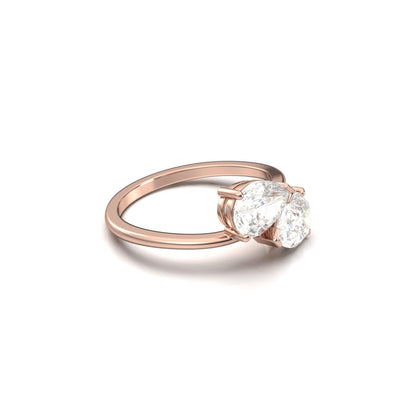 Pear Two - Stone Moissanite Engagement Ring - Moissanite Engagement Rings