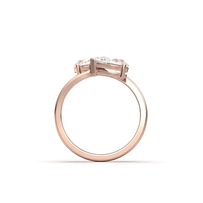 Pear Two - Stone Moissanite Engagement Ring - Moissanite Engagement Rings