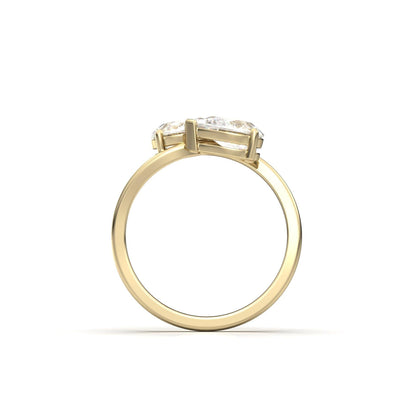 Pear Two - Stone Moissanite Engagement Ring - Moissanite Engagement Rings