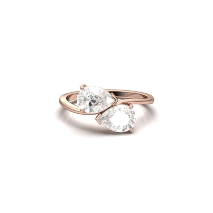 Pear Two - Stone Moissanite Engagement Ring - Moissanite Engagement Rings