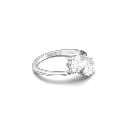 Pear Two - Stone Moissanite Engagement Ring - Moissanite Engagement Rings