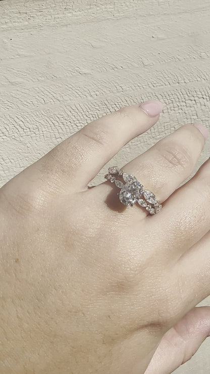 Cluster Moissanite Wedding Band - Ready To Ship