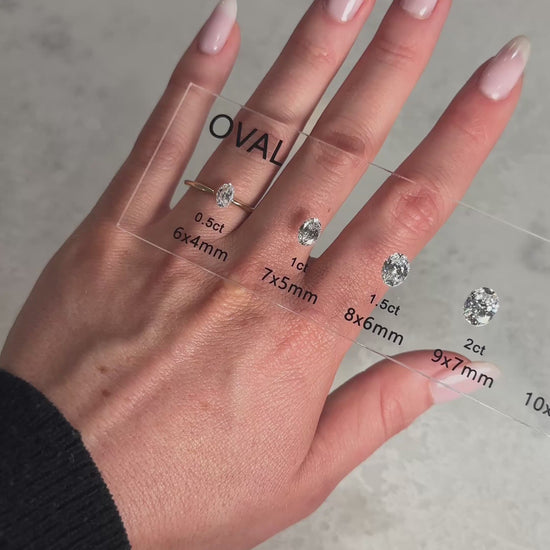 Oval Hidden Halo Moissanite Engagement Ring video