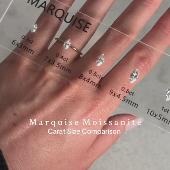 Marquise Solitaire Diamond Engagement Ring video — front view