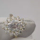 Floral Oval Moissanite Engagement Ring