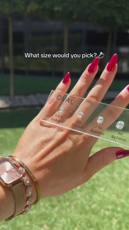 Selene: Oval Hidden Halo Moissanite Engagement Ring