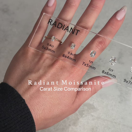 Radiant Solitaire Diamond Engagement Ring video