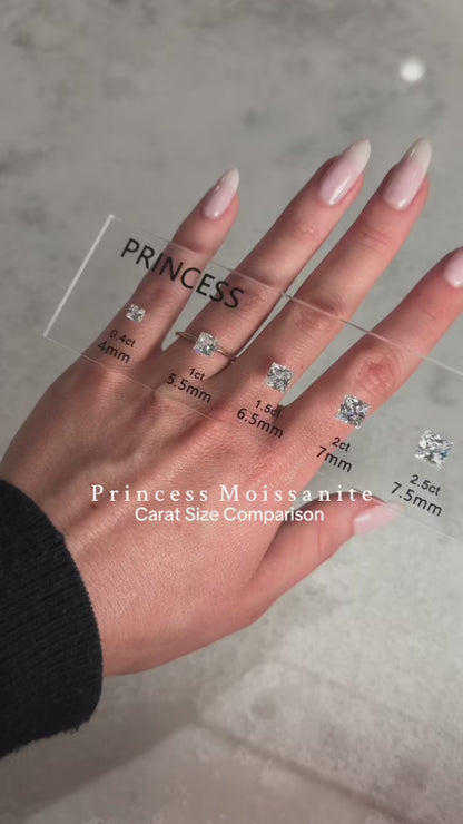 Video of Princess Solitaire Moissanite Engagement Rings | Moissanite Engagement Rings