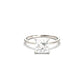 Princess Cut Solitaire 4 Claw With Hidden Halo Moissanite Engagement Ring - Moissanite Engagement Rings