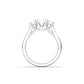 Princess Cut Trilogy Moissanite Engagement Ring - moissaniteengagementrings