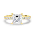 Phoebe — Princess Hidden Halo and Pavé Moissanite Engagement Ring