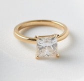 Sienna: Princess Solitaire Diamond Engagement Ring
