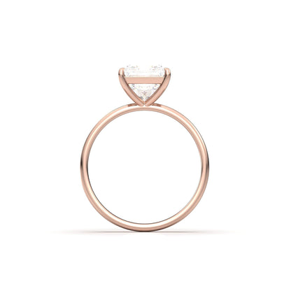 Princess Solitaire Moissanite Engagement Ring - Moissanite Engagement Rings