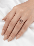Sienna — Princess Coffee Champagne Solitaire Moissanite Engagement Ring