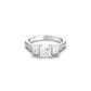 Princess Trilogy Moissanite Engagement Ring - Moissanite Engagement Rings