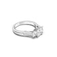 Princess Trilogy Moissanite Engagement Ring - Moissanite Engagement Rings