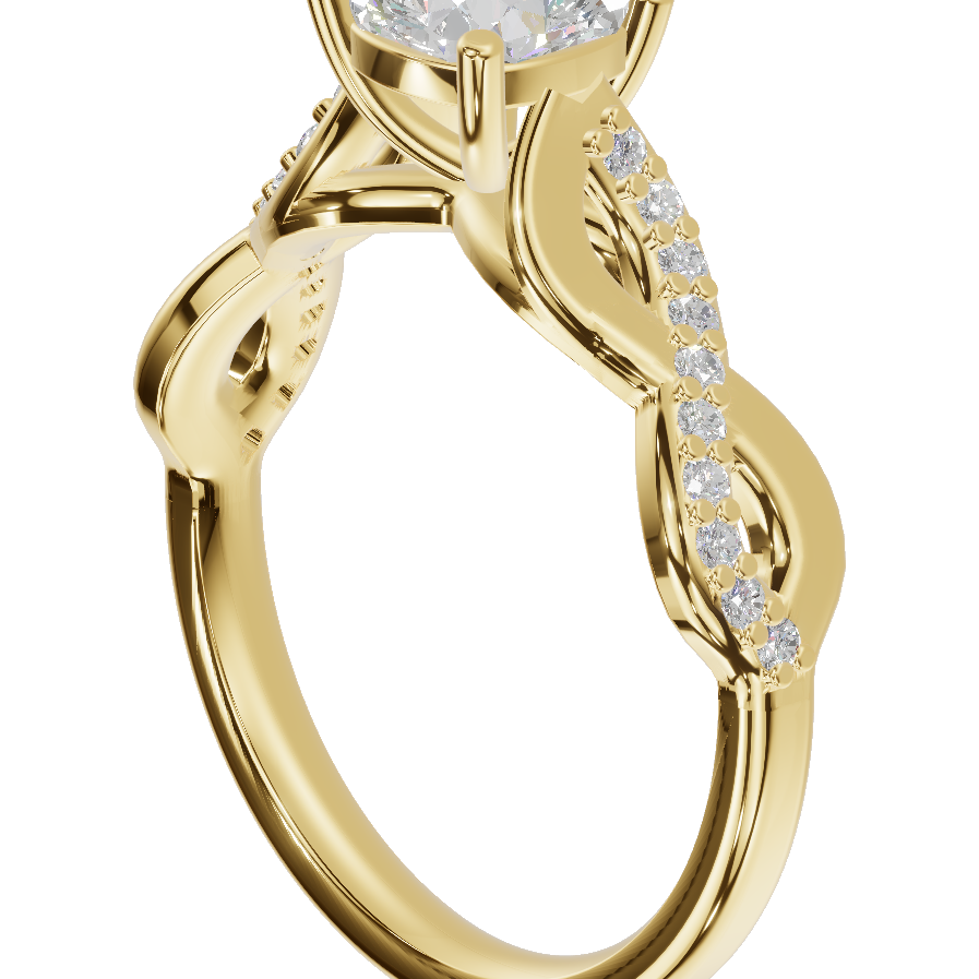 Pave Half-Cross Over Solitaire