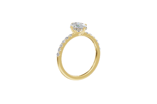 Half-Pave Hidden Halo Solitaire