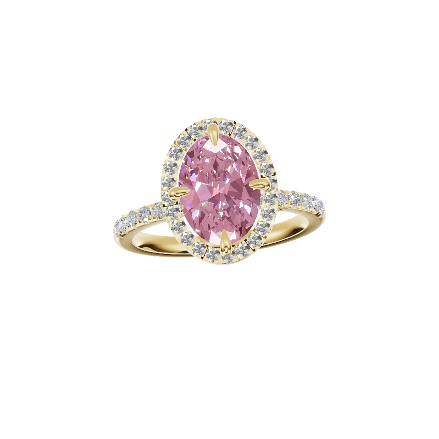 Pave Floating Halo Cathedral