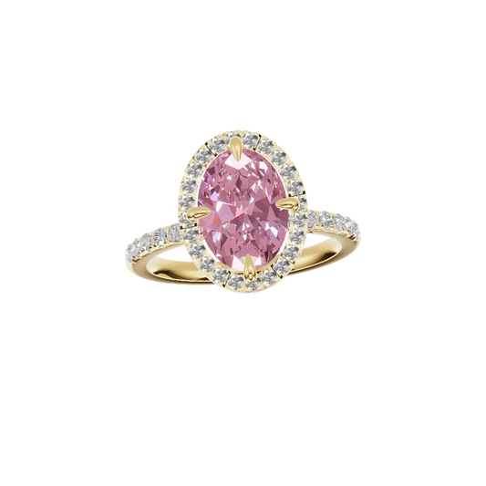 Pave Floating Halo Cathedral
