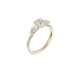 Pave 3 Stone Pear Cathedral