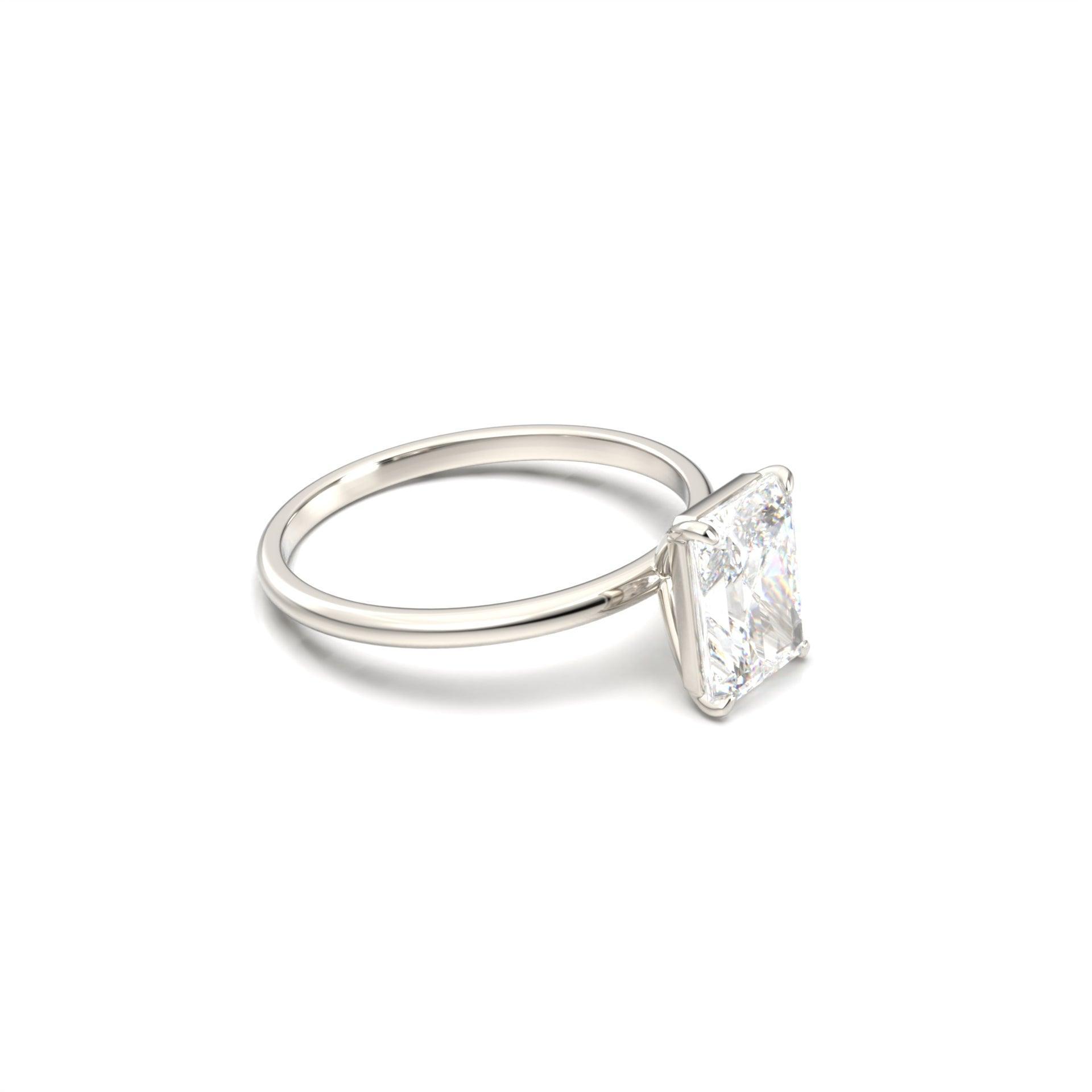 Radiant Solitaire Moissanite Engagement Ring | Moissanite Engagement Rings