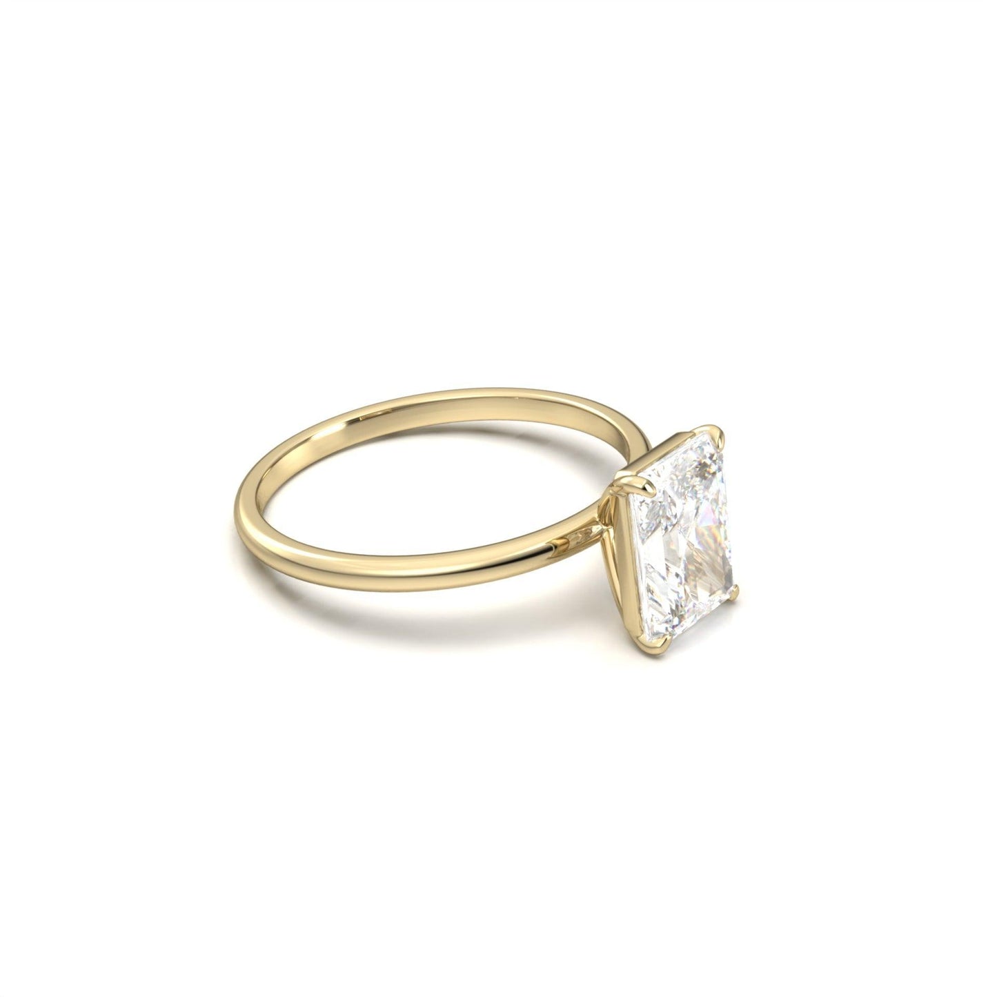 Radiant Cut Solitaire 4 Claw - moissaniteengagementrings