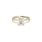 Radiant Hidden Halo Moissanite Engagement Ring - Moissanite Engagement Rings