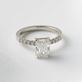 Soraya — Radiant Hidden Halo & Semi Pave Moissanite Engagement Ring