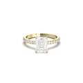 Sirena — Radiant Hidden Halo Full Pavé Diamond Engagement Ring