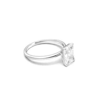 Radiant Solitaire Diamond Engagement Ring - Moissanite Engagement Rings