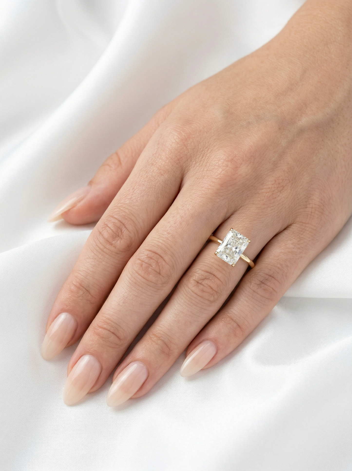 Radiant Solitaire Diamond Engagement Ring