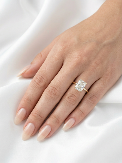 Radiant Solitaire Diamond Engagement Ring
