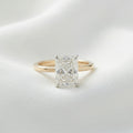 Stella — Radiant Solitaire Two Tone Moissanite Engagement Ring