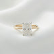 Radiant Solitaire Two Tone Moissanite Engagement Ring - Moissanite Engagement Rings