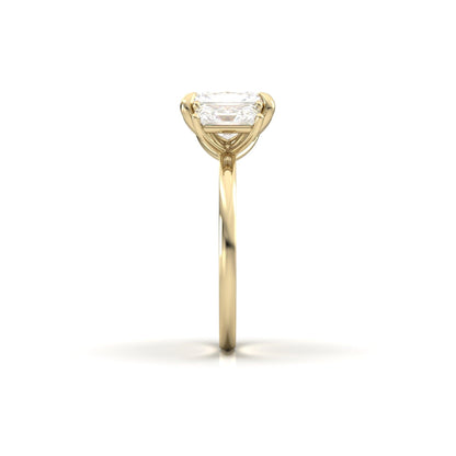 Radiant Trilogy Diamond Engagement Ring - Moissanite Engagement Rings