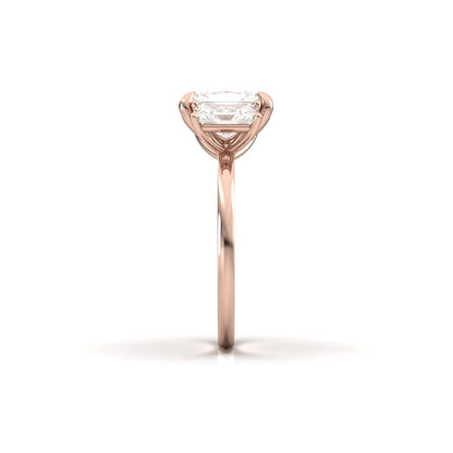 Radiant Trilogy Diamond Engagement Ring - Moissanite Engagement Rings