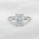 Radiant White Gold Solitaire Moissanite Engagement Ring - Moissanite Engagement Rings