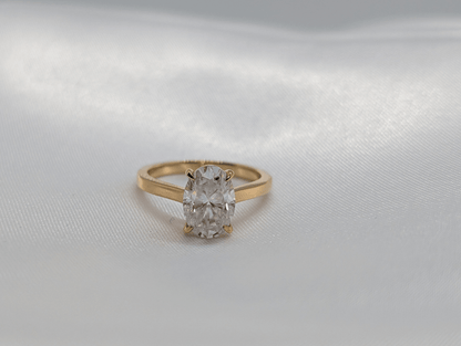 Oval Cathedral Moissanite - Moissanite Engagement Rings