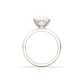 moissanite, round cut solitaire, platinum band, engagement ring | Moissanite Engagement Rings 