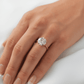 moissanite, round cut solitaire, rose gold band, engagement ring | Moissanite Engagement Rings 