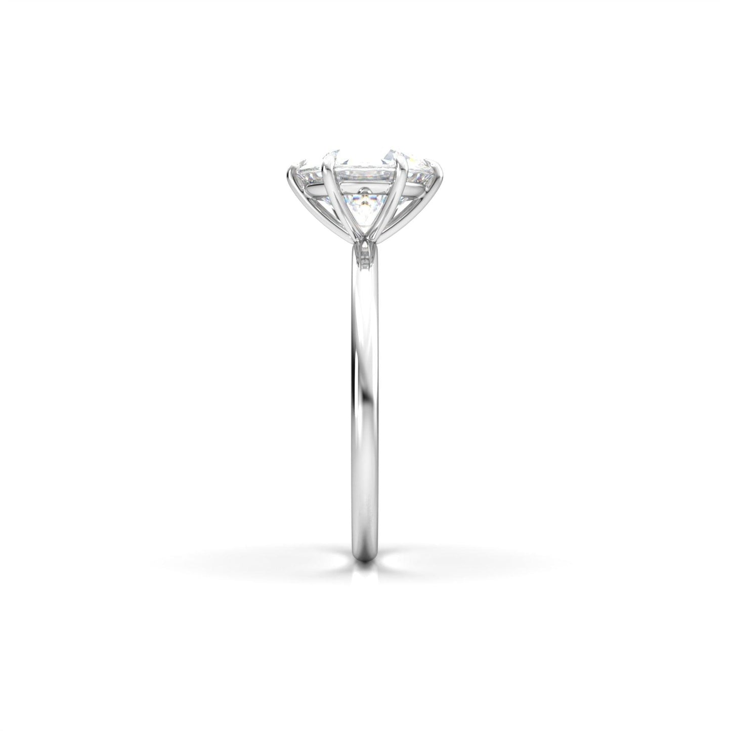 Round Cut Solitaire 6 Claw Setting - moissaniteengagementrings