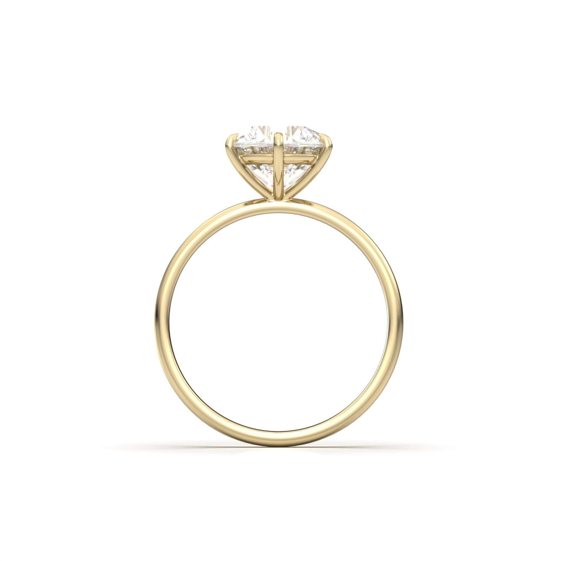 Round Cut Solitaire 6 Claw Setting - moissaniteengagementrings