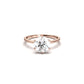 Round Cut Solitaire 6 Claw Setting With Hidden Halo Moissanite Engagement Ring - Moissanite Engagement Rings