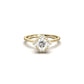 Round Cut With Accent Stones Moissanite Engagement Ring - Moissanite Engagement Rings