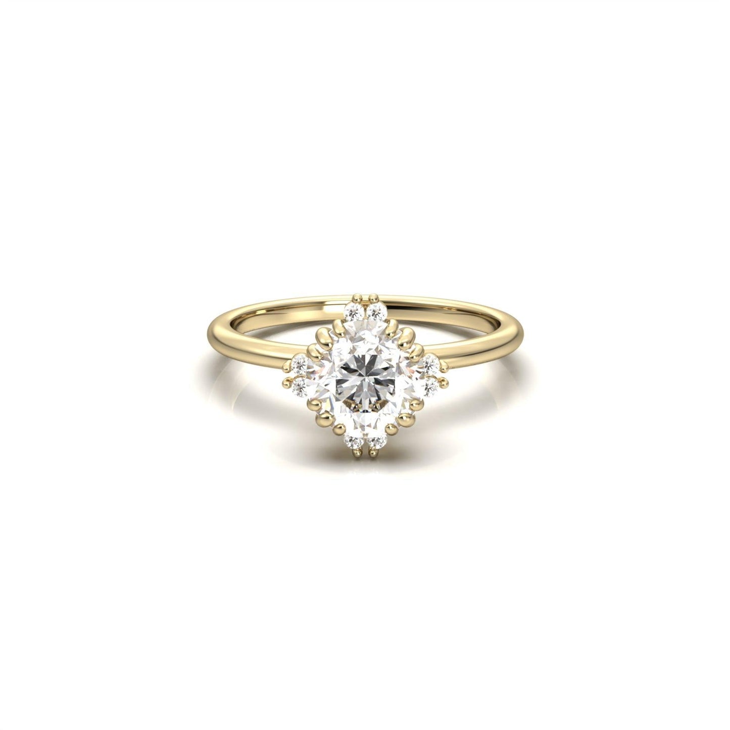 Round Cut With Accent Stones - moissaniteengagementrings