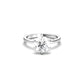 moissanite, round cut solitaire, platinum band, engagement ring | Moissanite Engagement Rings 
