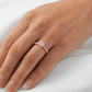 Round Half Pavè & Hidden Halo Moissanite Engagement Ring - Ready To Ship - Moissanite Engagement Rings